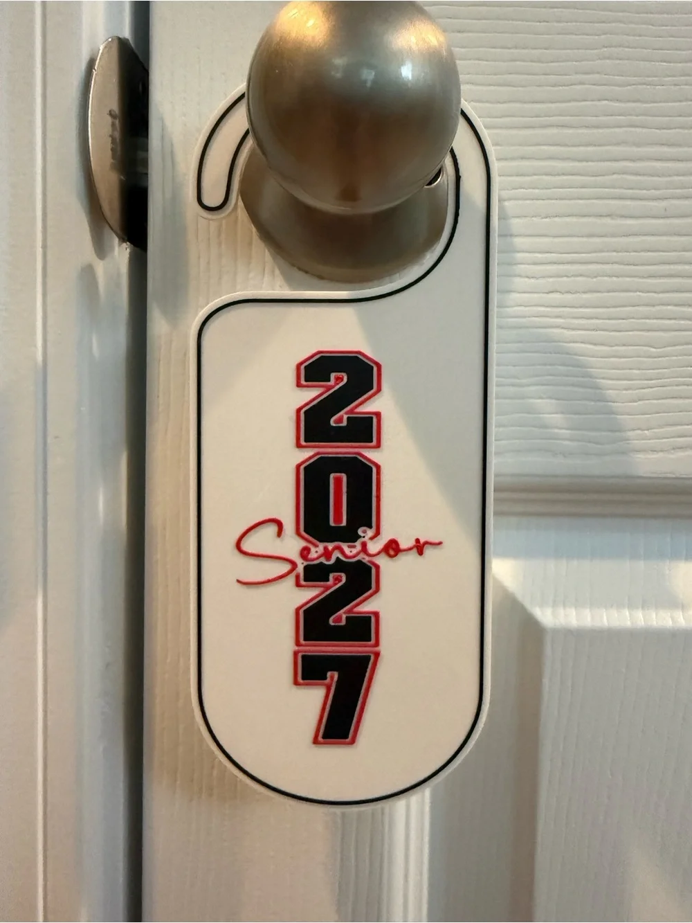 2027 Senior Class of 2027 Red & Black Door Hanger, sign and coaster